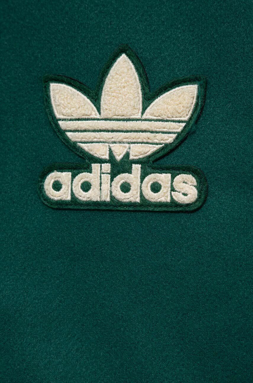 adidas Originals geaca bomber pentru copii culoarea verde - Pled.ro