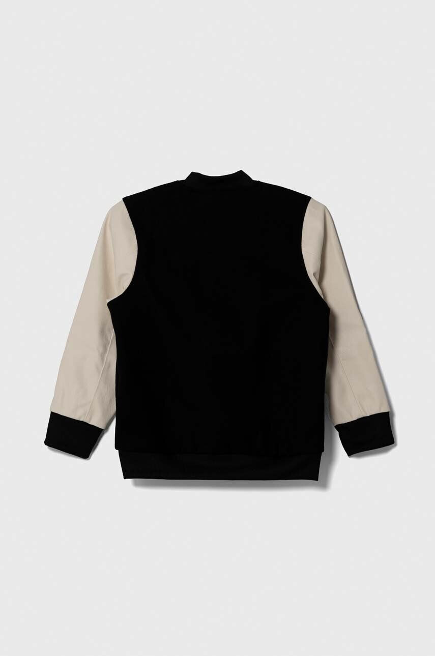 adidas Originals geaca bomber pentru copii culoarea negru - Pled.ro