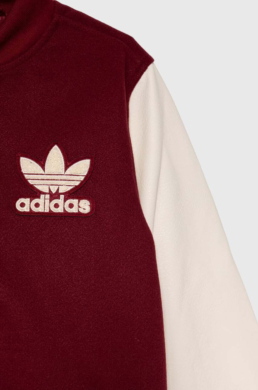 adidas Originals geaca bomber pentru copii culoarea rosu - Pled.ro