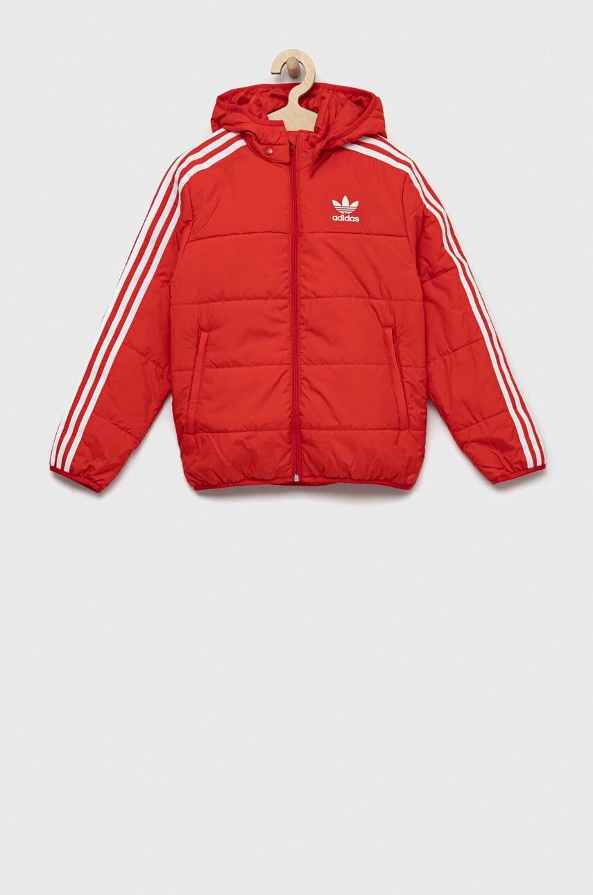 adidas Originals geaca copii culoarea rosu - Pled.ro