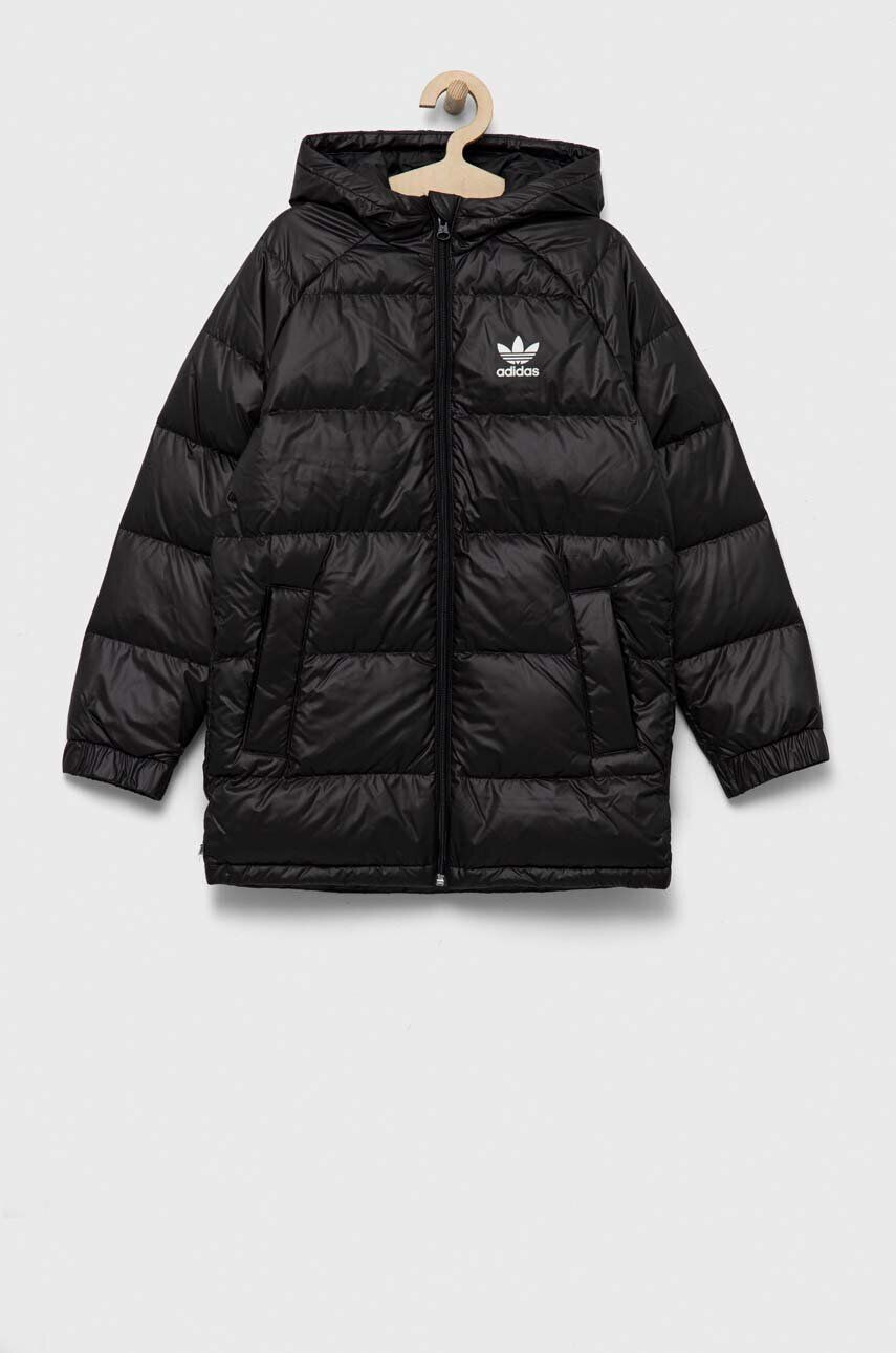 adidas Originals geaca de puf pentru copii DOWN JACKET ELO culoarea negru - Pled.ro