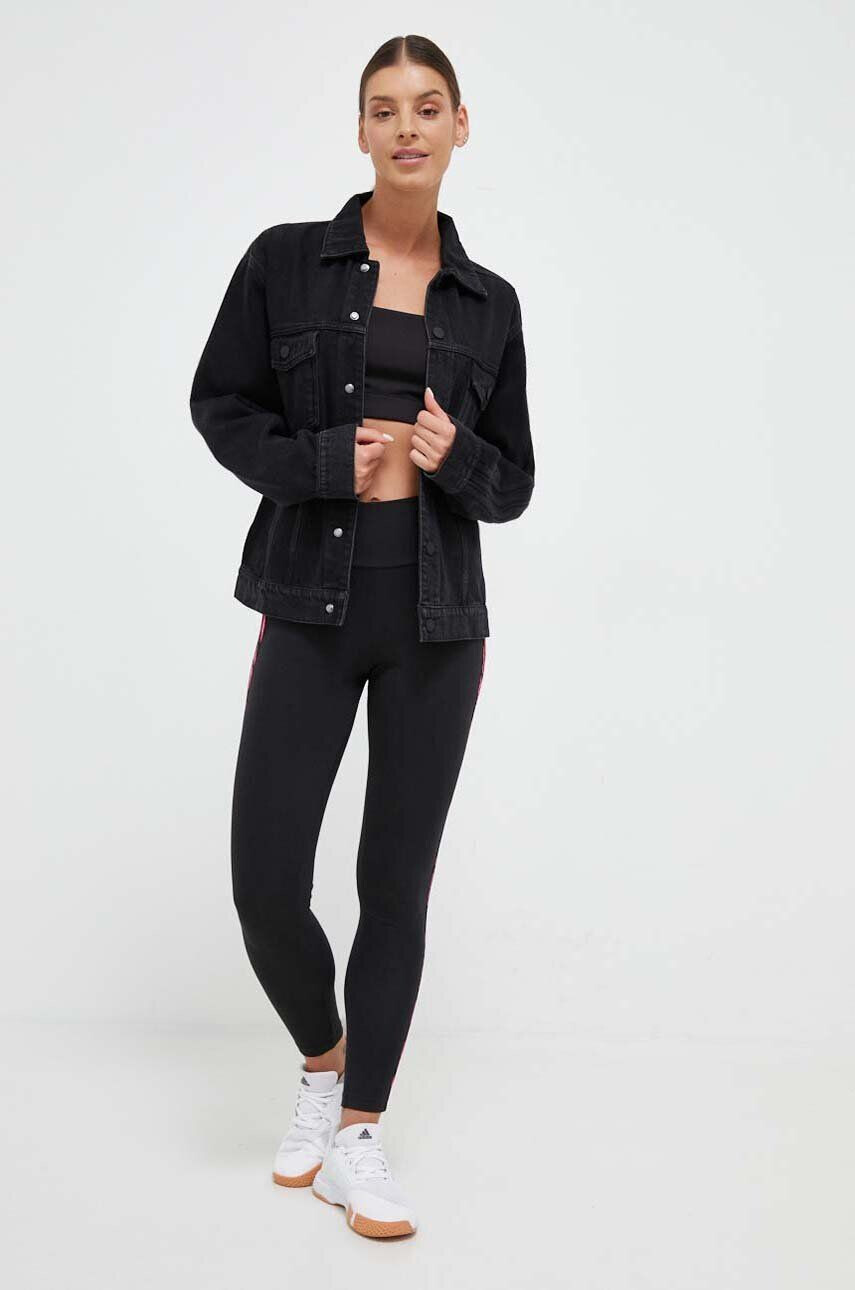 adidas Originals geaca jeans x Ksenia Schneider femei culoarea negru de tranzitie - Pled.ro