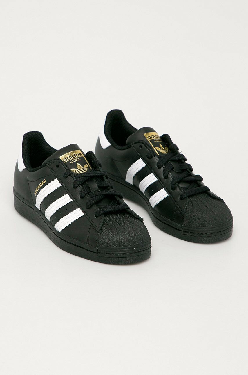 adidas Originals ghete de piele Superstar culoarea negru EF5398 - Pled.ro