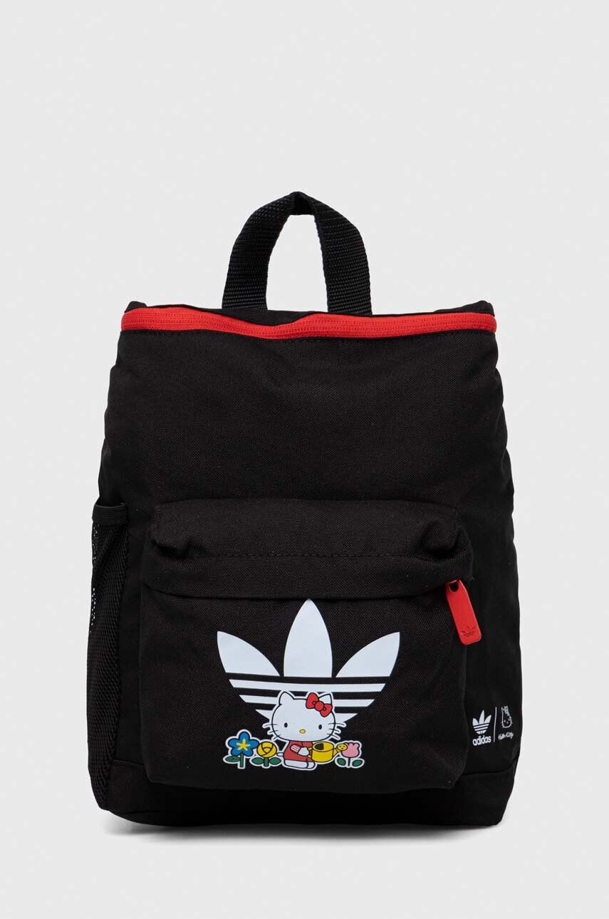 adidas Originals ghiozdan copii x Hello Kitty culoarea negru mic cu imprimeu - Pled.ro