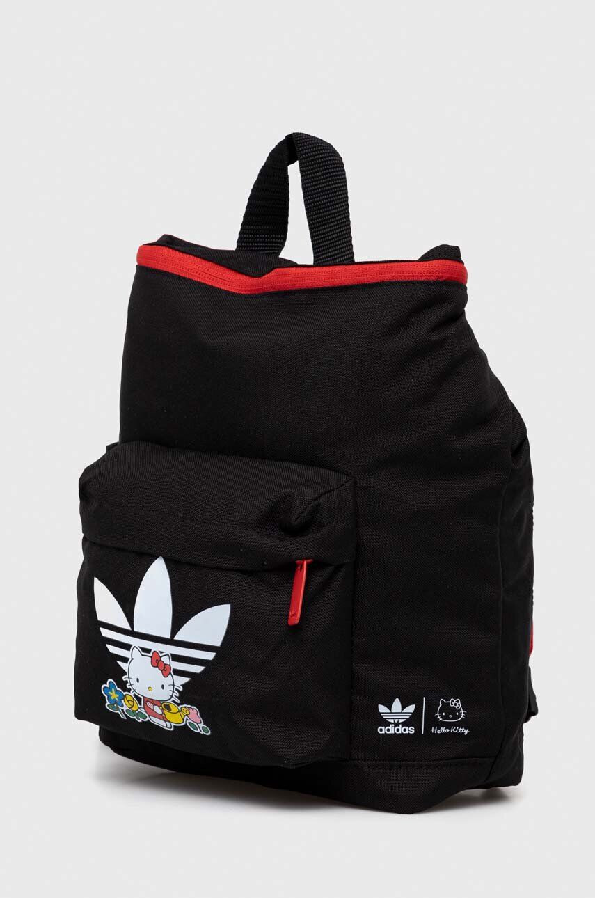 adidas Originals ghiozdan copii x Hello Kitty culoarea negru mic cu imprimeu - Pled.ro