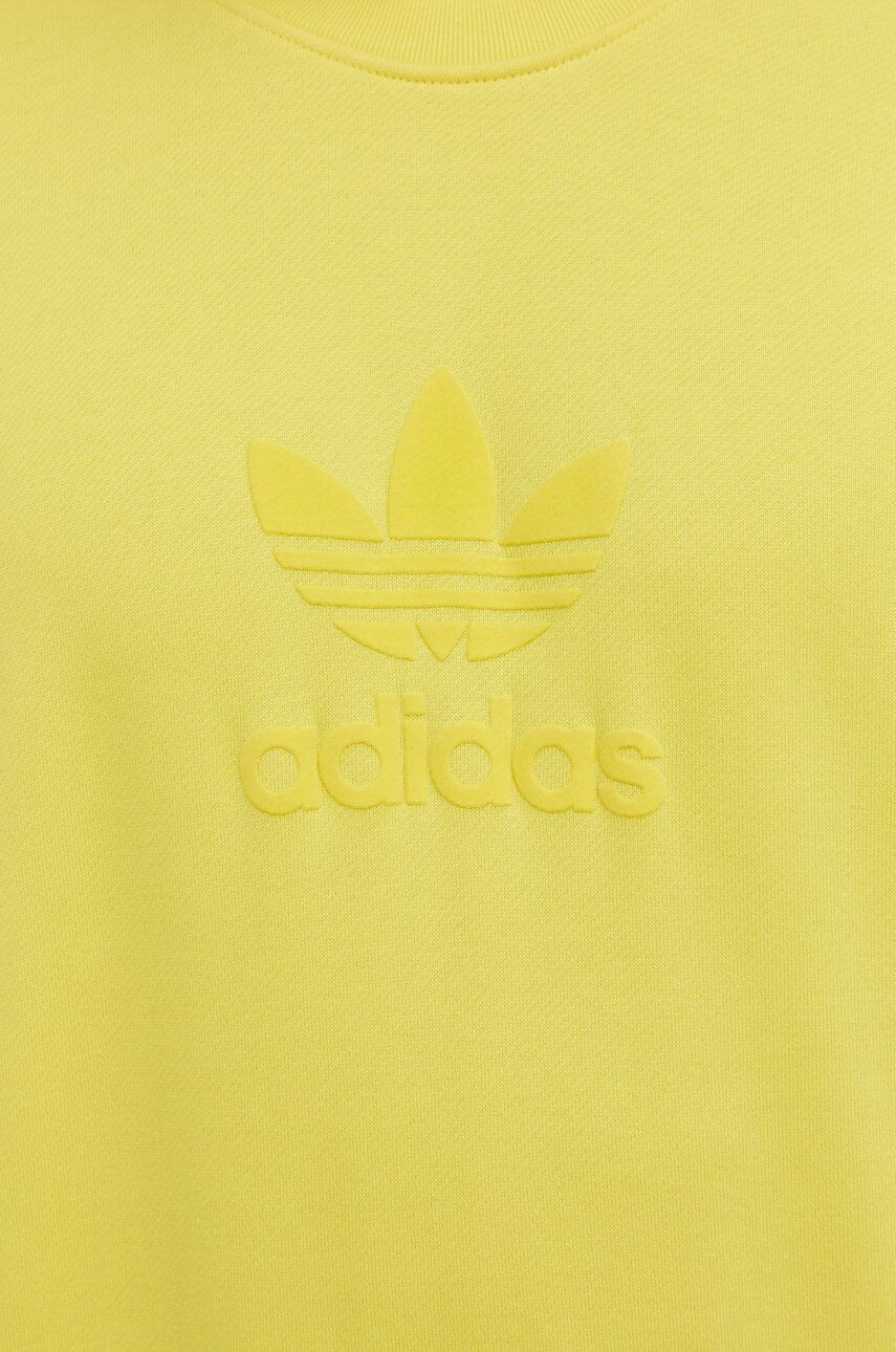 adidas Originals hanorac de bumbac barbati culoarea galben cu imprimeu - Pled.ro