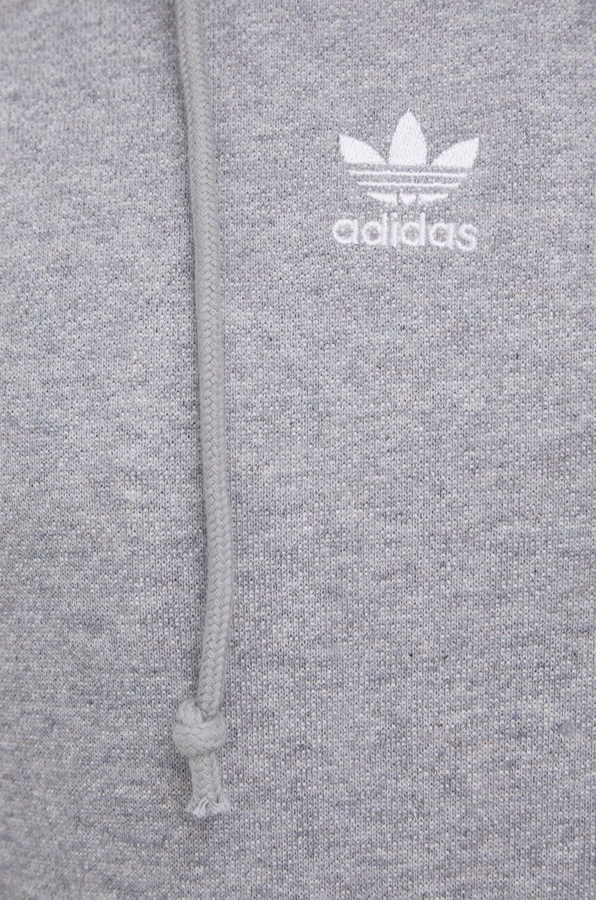 adidas Originals hanorac de bumbac HF7512 femei culoarea gri melanj - Pled.ro