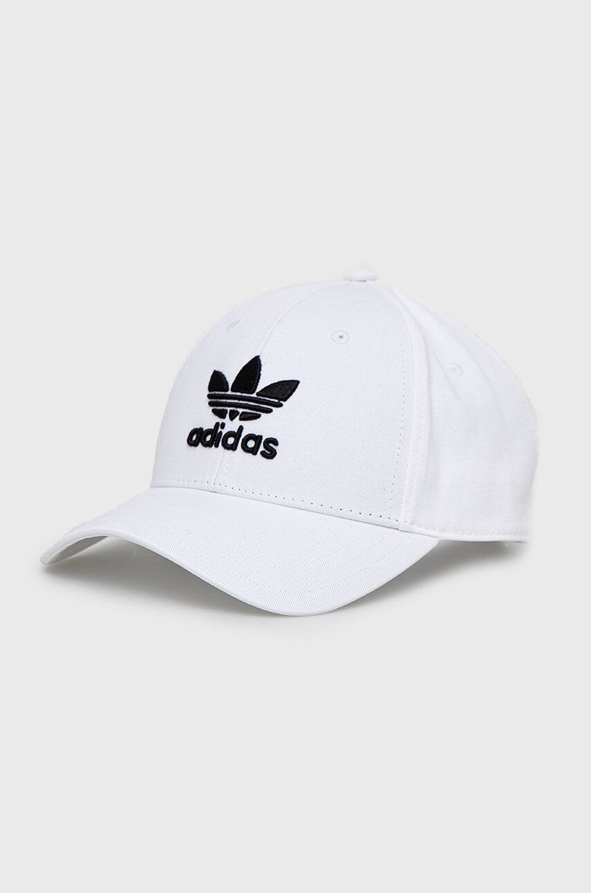 adidas Originals șapcă de baseball din bumbac culoarea alb cu imprimeu FJ2545-WHT/BLK - Pled.ro