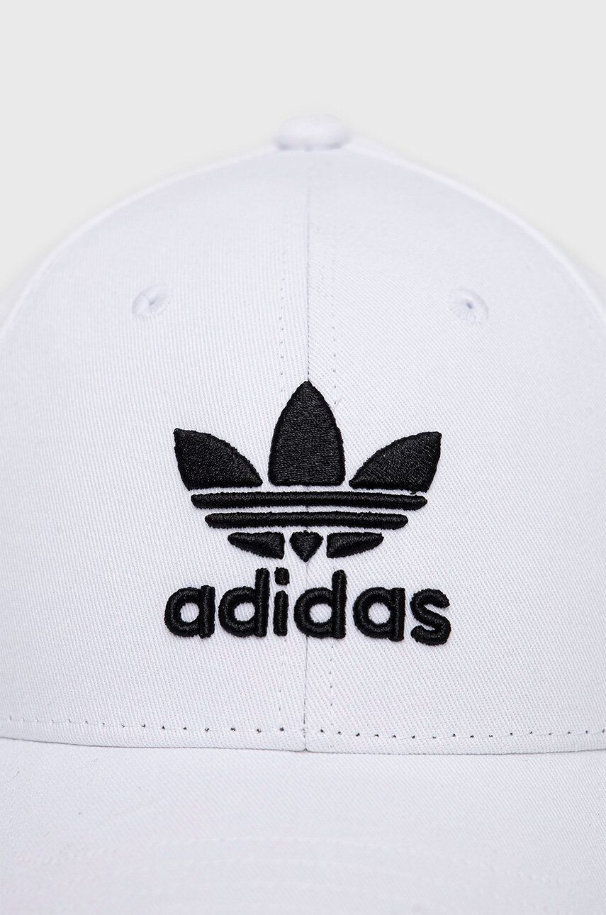 adidas Originals șapcă de baseball din bumbac culoarea alb cu imprimeu FJ2545-WHT/BLK - Pled.ro