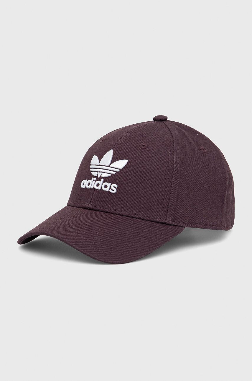 adidas Originals șapcă de baseball din bumbac culoarea violet cu imprimeu - Pled.ro