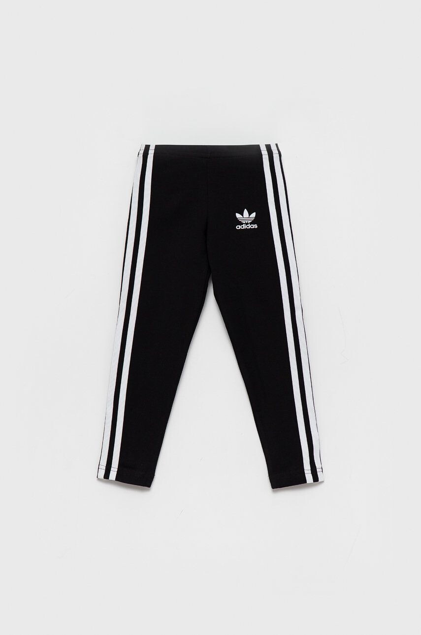 adidas Originals Leggins copii H25256 culoarea negru cu imprimeu - Pled.ro