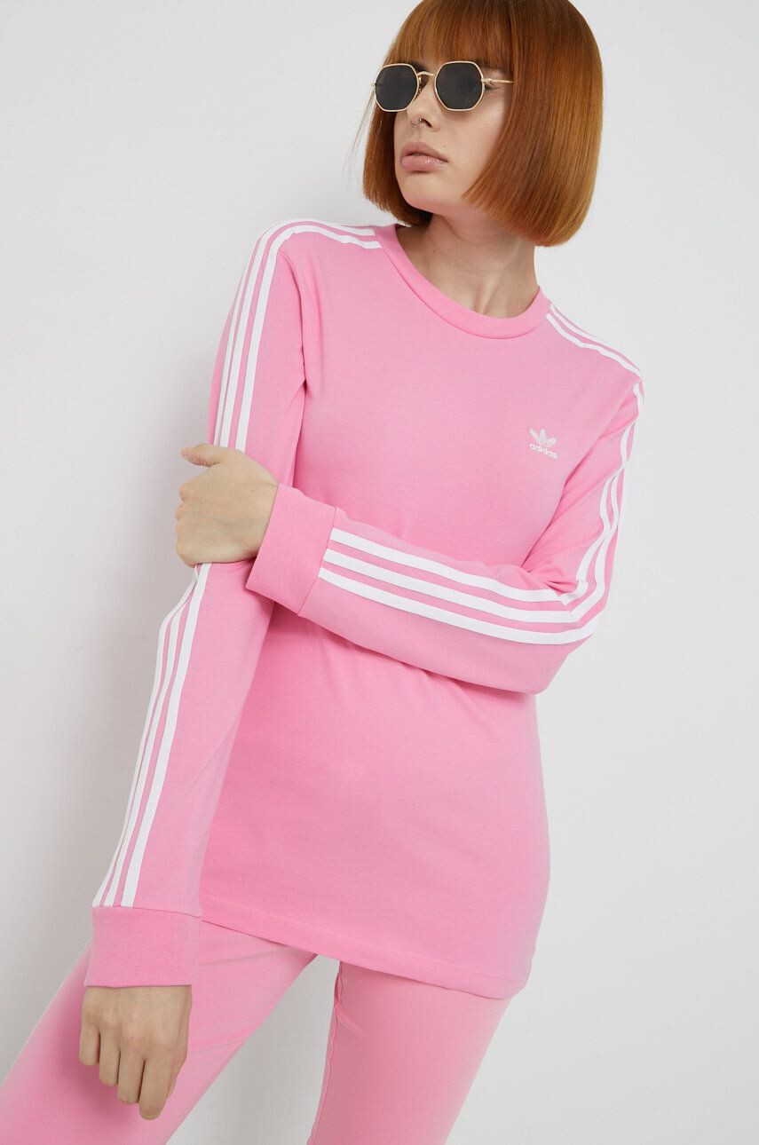 adidas Originals longsleeve femei culoarea roz - Pled.ro