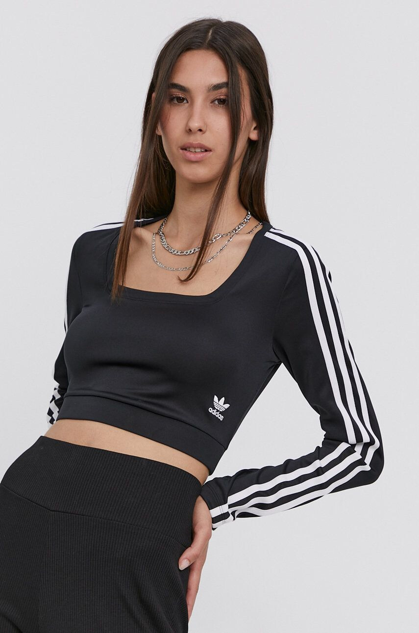 adidas Originals Longsleeve H37765 femei culoarea negru - Pled.ro