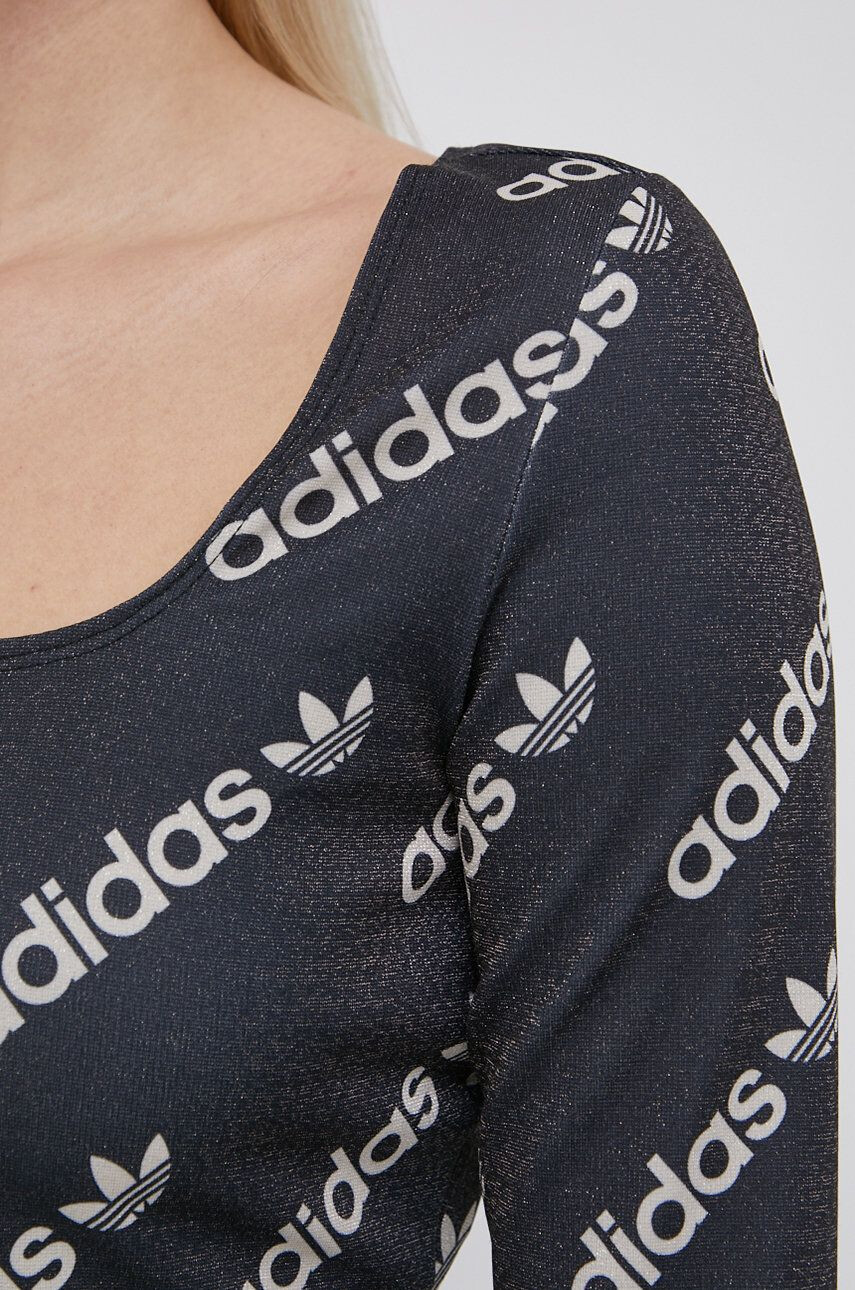 adidas Originals longsleeve HM4894 femei culoarea negru - Pled.ro