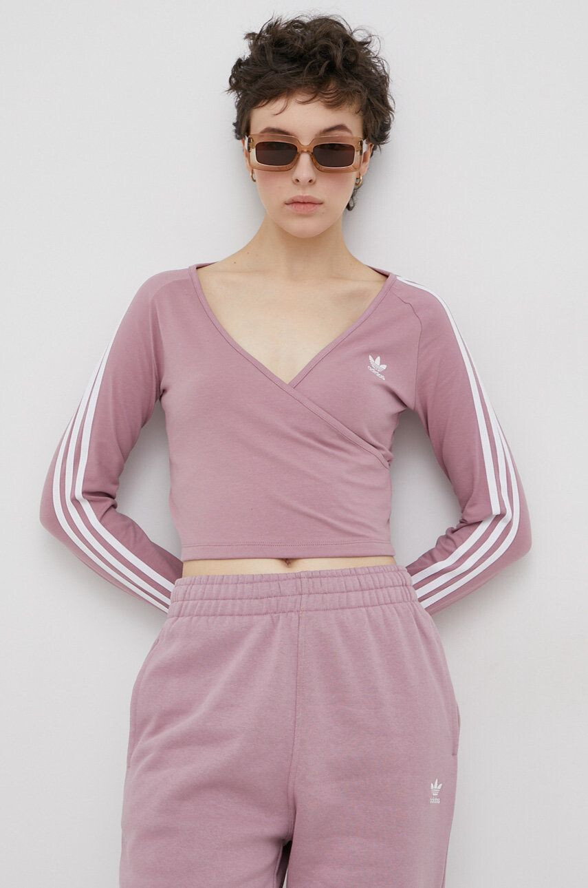 adidas Originals Longsleeve HE4957 culoarea roz - Pled.ro