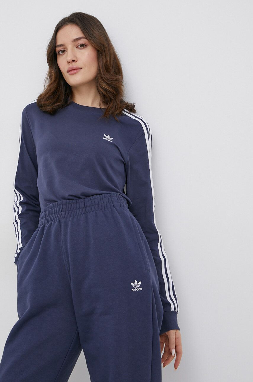 adidas Originals longsleeve Adicolor HE6877 femei culoarea albastru marin - Pled.ro