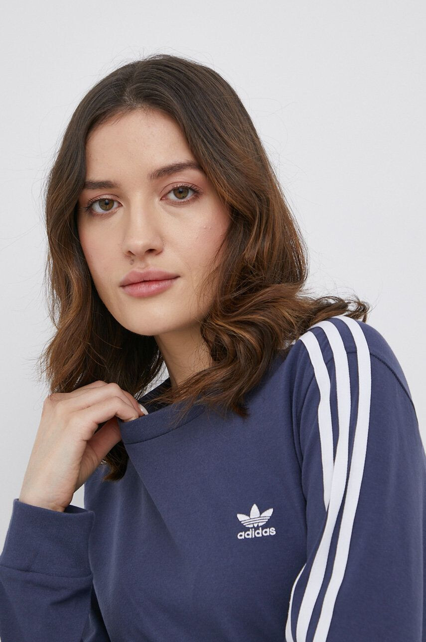 adidas Originals longsleeve Adicolor HE6877 femei culoarea albastru marin - Pled.ro