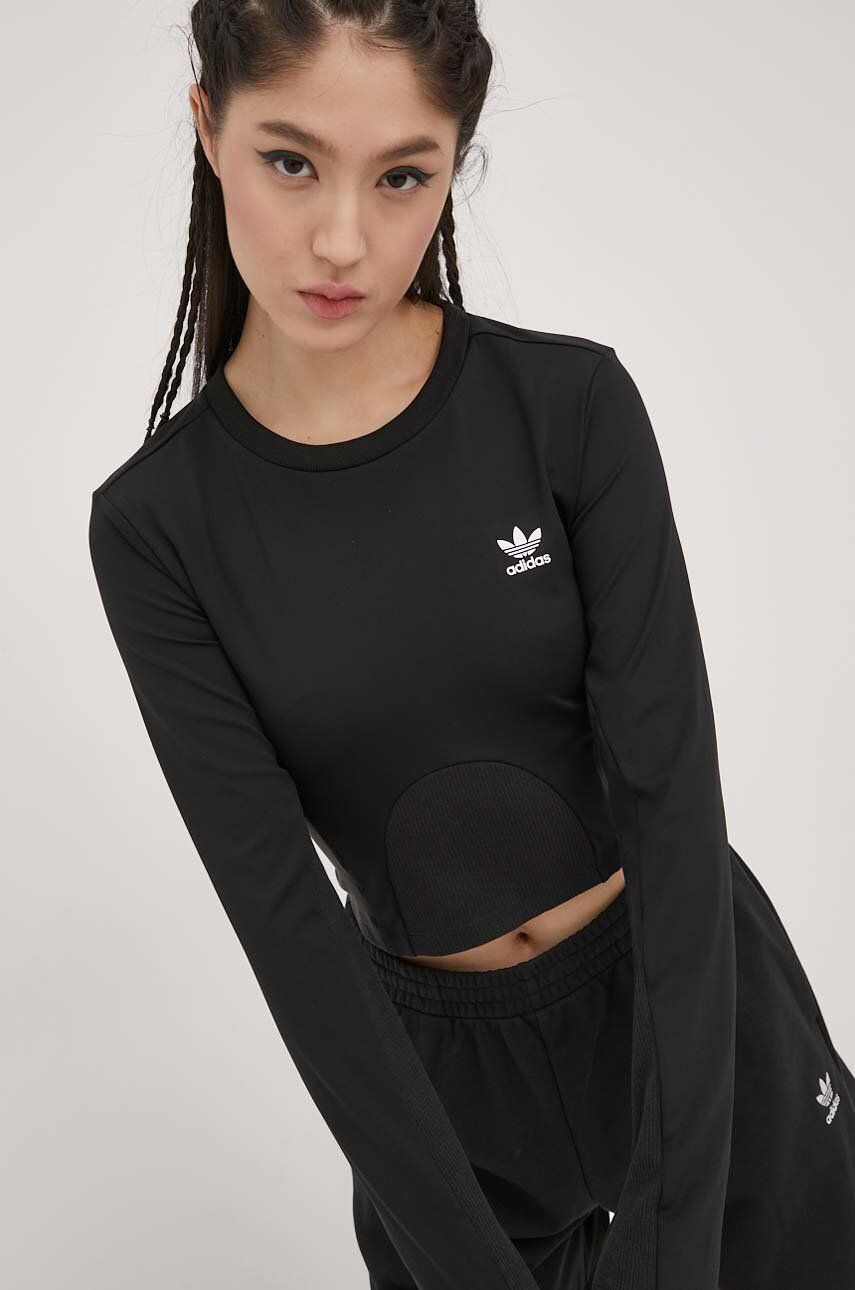 adidas Originals longsleeve Always Original HF2084 femei culoarea negru HF2084-BLACK - Pled.ro