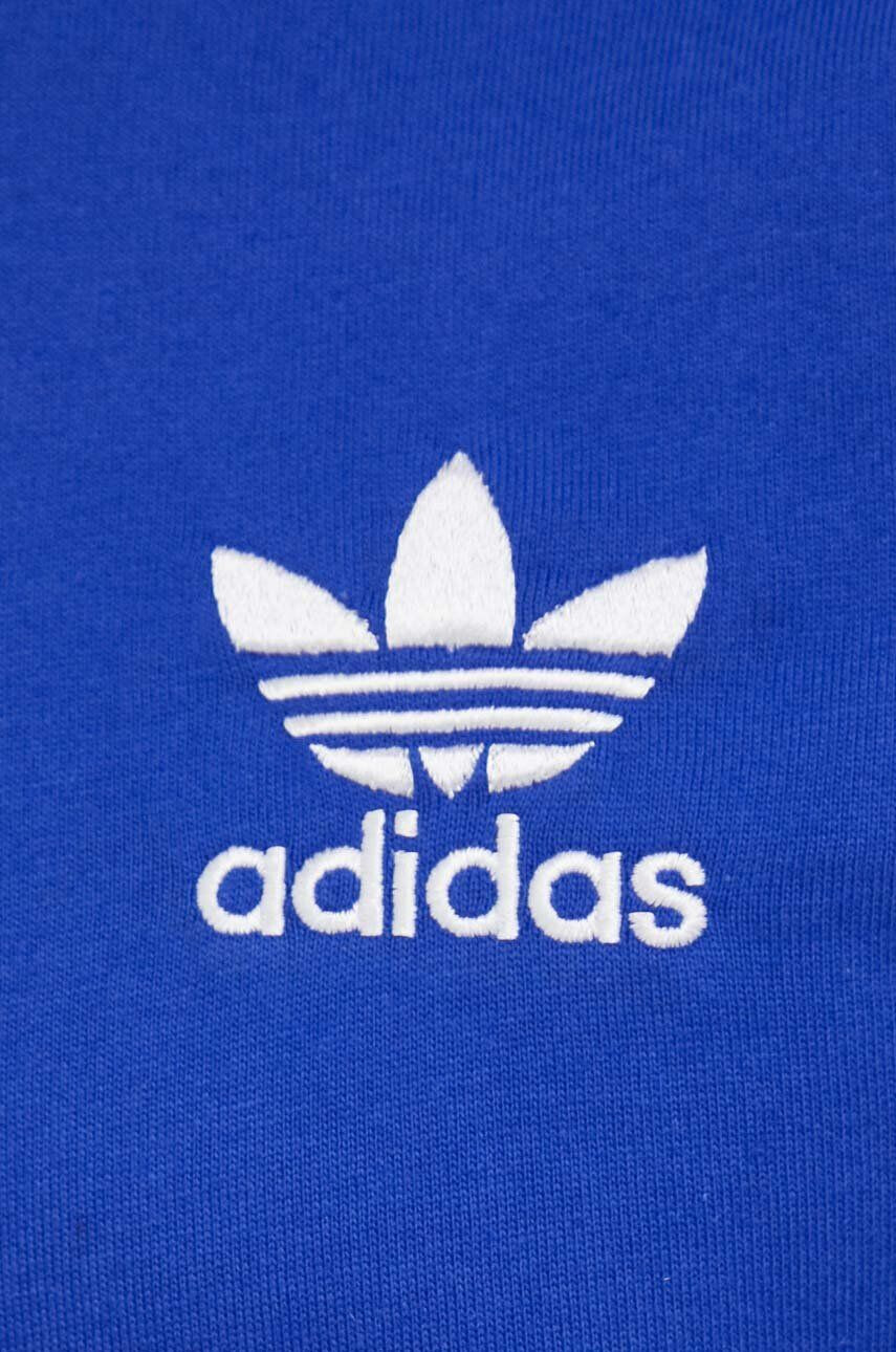 adidas Originals longsleeve din bumbac culoarea negru cu imprimeu - Pled.ro