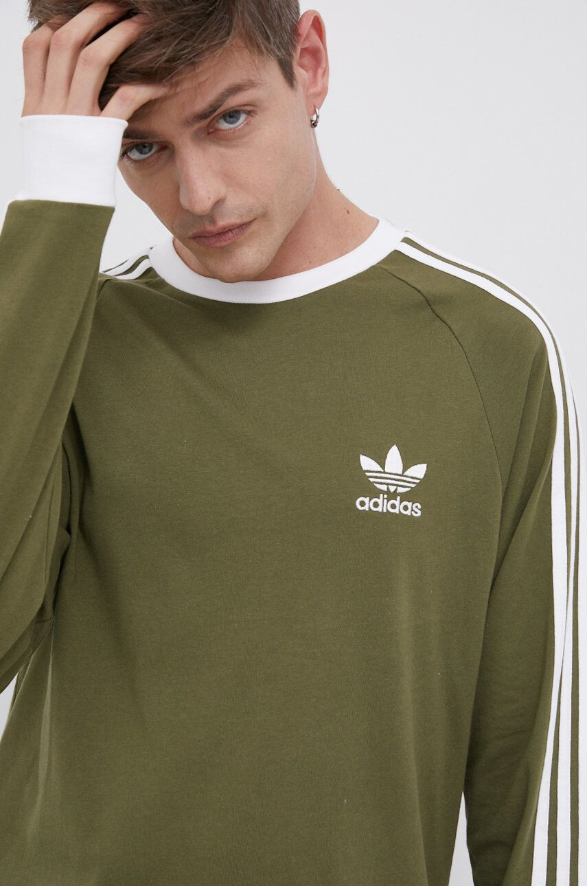 adidas Originals longsleeve din bumbac HC2126 culoarea alb cu imprimeu HC2126-WHT/MLTC - Pled.ro