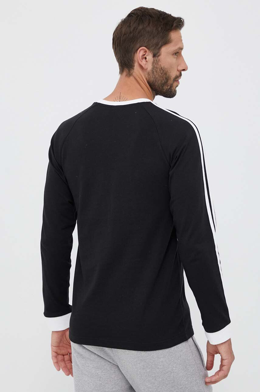 adidas Originals longsleeve din bumbac 3-Stripes Long Sleeve Tee culoarea negru cu imprimeu IA4877-BLACK - Pled.ro