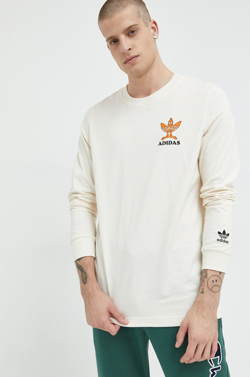 adidas Originals longsleeve din bumbac - Pled.ro