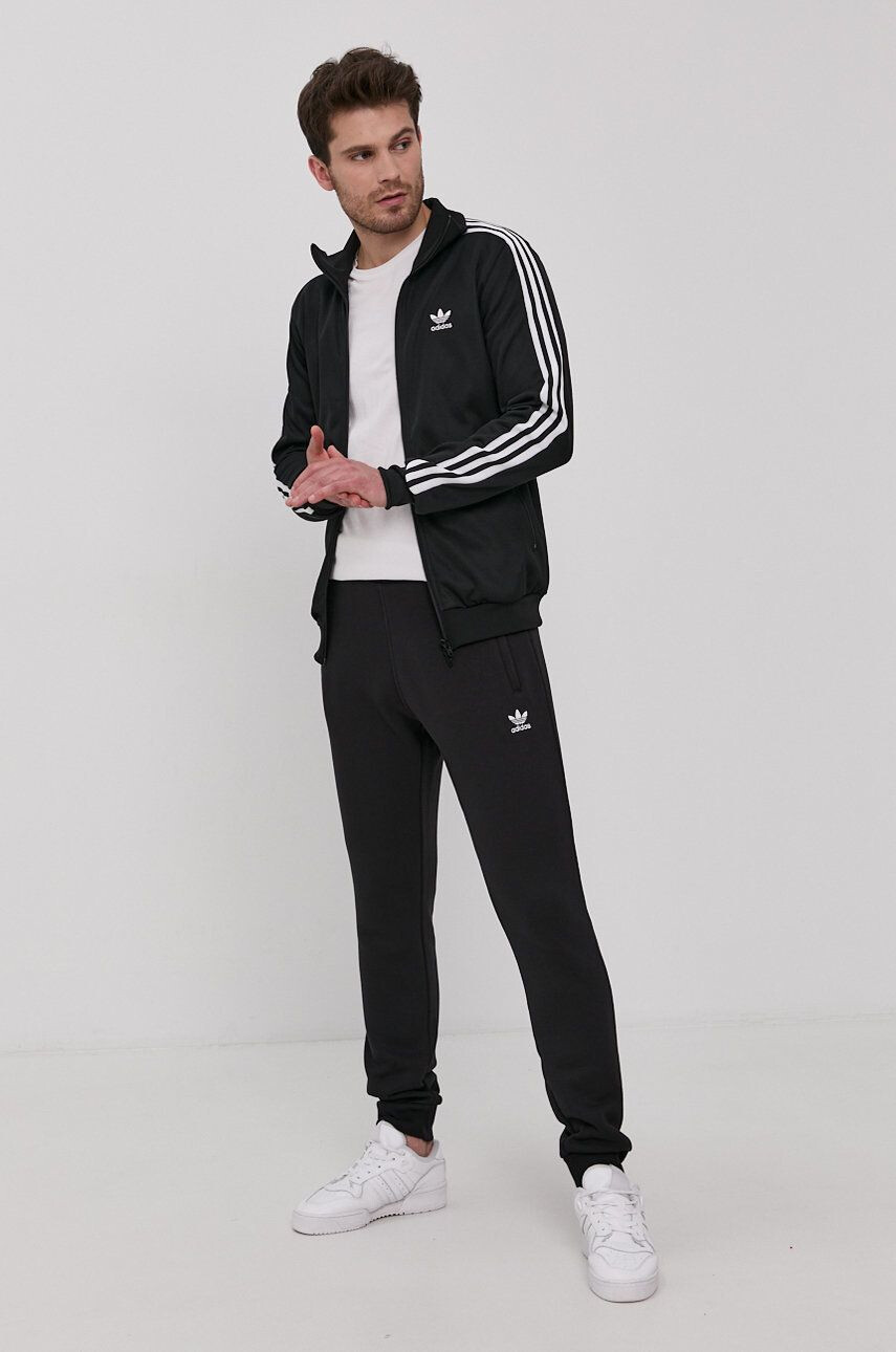 adidas Originals Pantaloni H34657 bărbați culoarea negru material neted - Pled.ro