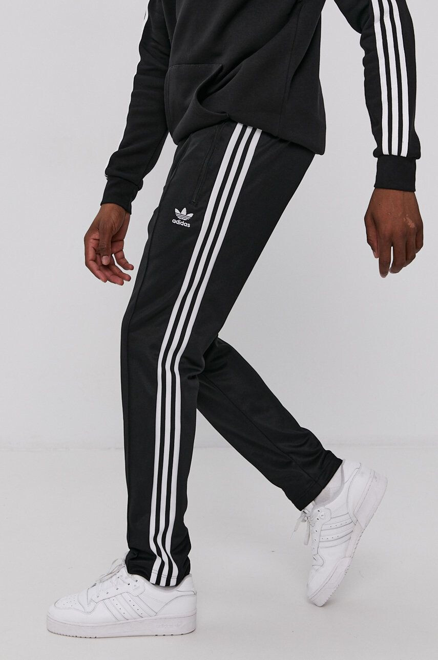 adidas Originals Pantaloni H09115 bărbați culoarea negru material neted H09115-BLACK - Pled.ro