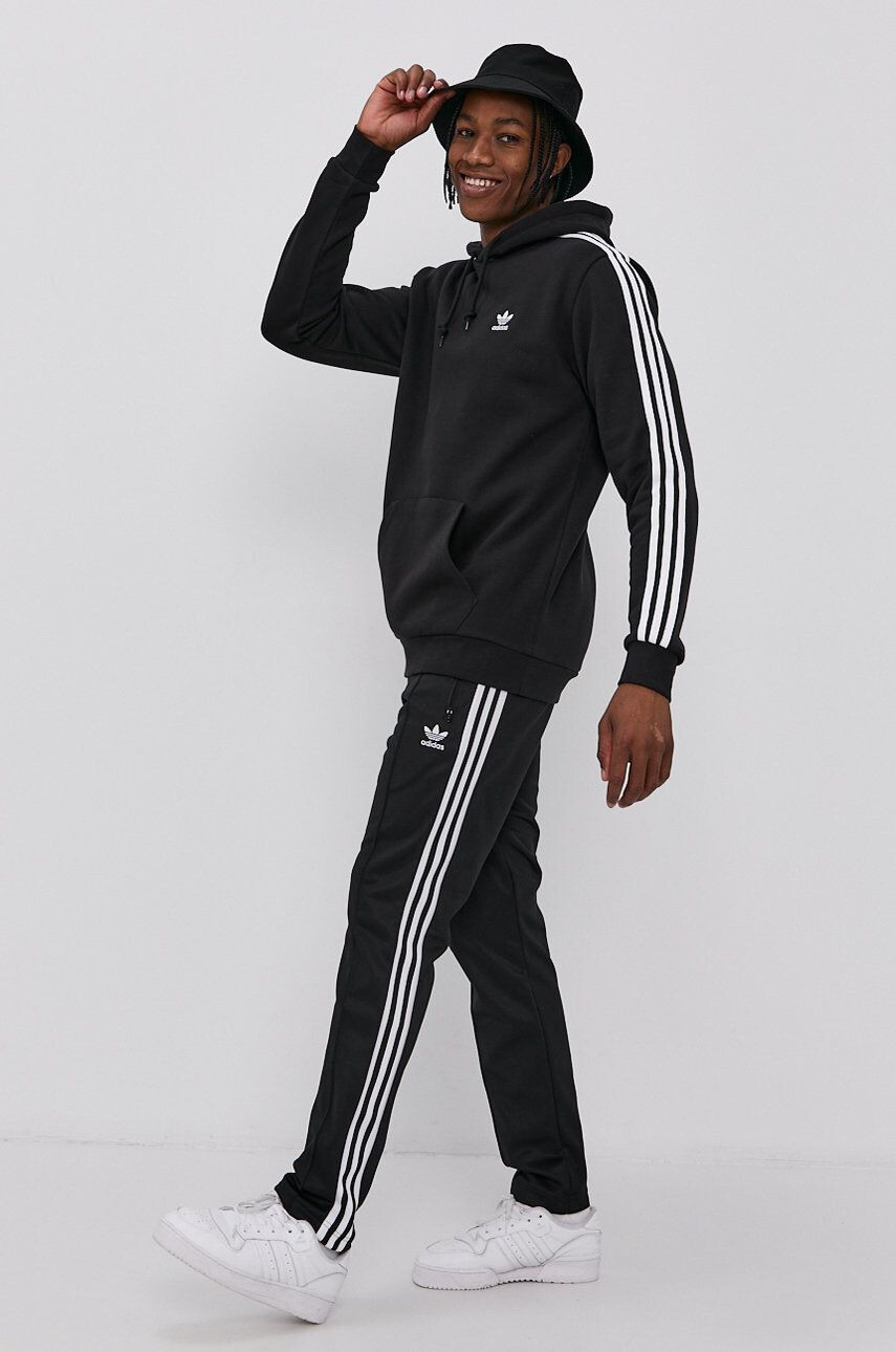 adidas Originals Pantaloni H09115 bărbați culoarea negru material neted H09115-BLACK - Pled.ro