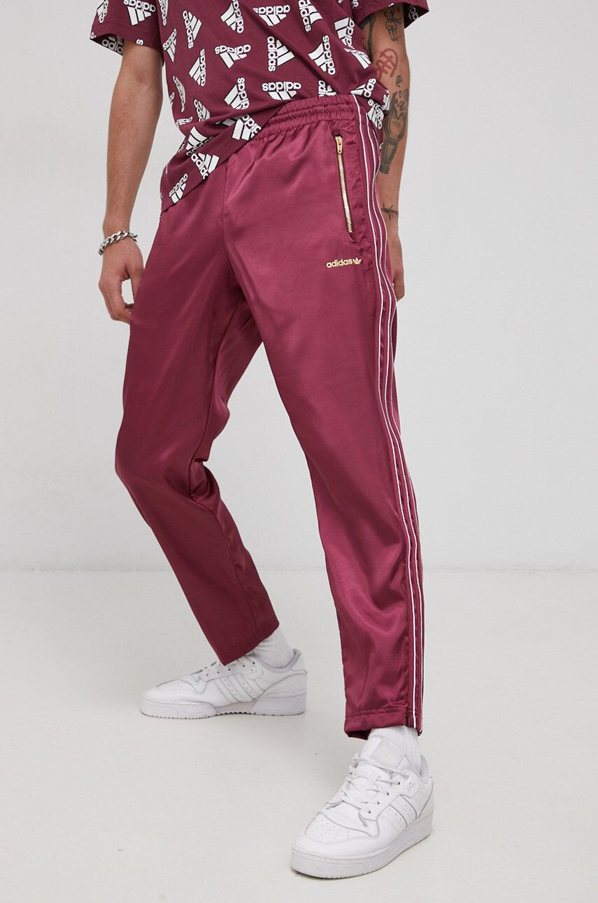 adidas Originals Pantaloni bărbați culoarea violet - Pled.ro