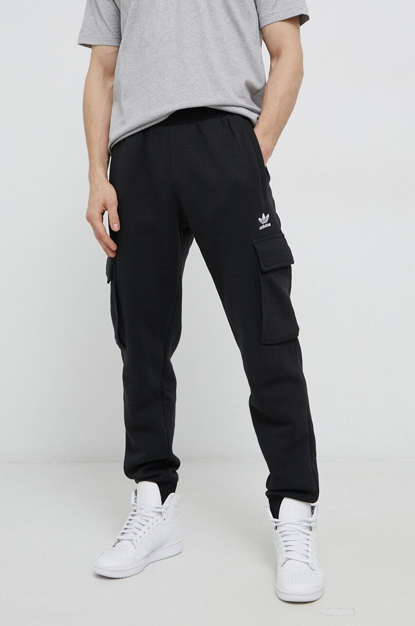 adidas Originals pantaloni HF7501 femei culoarea gri melanj HF7501-MGREYH - Pled.ro