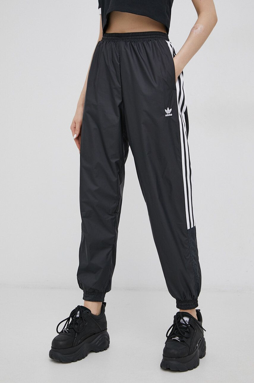 adidas Originals pantaloni HM4887 femei culoarea negru modelator - Pled.ro