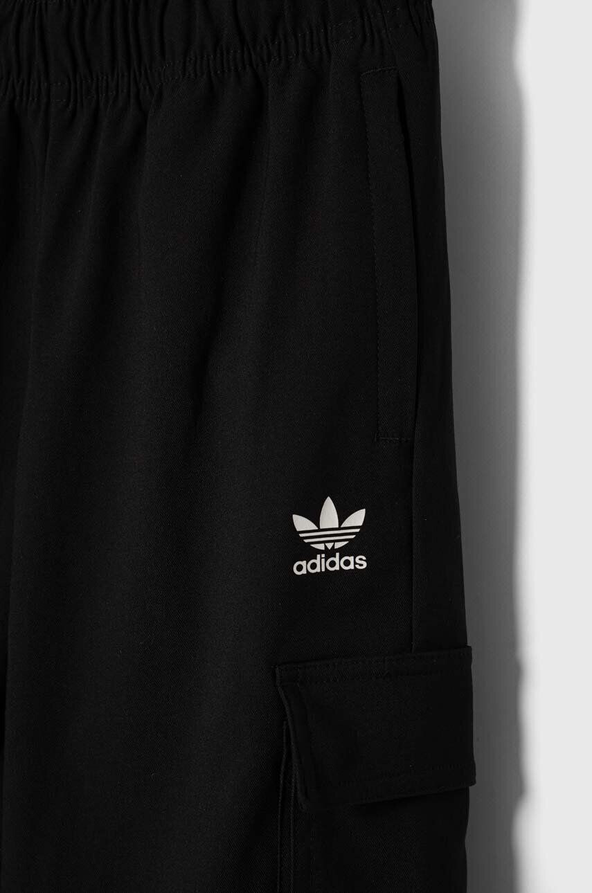 adidas Originals pantaloni copii culoarea negru cu imprimeu - Pled.ro