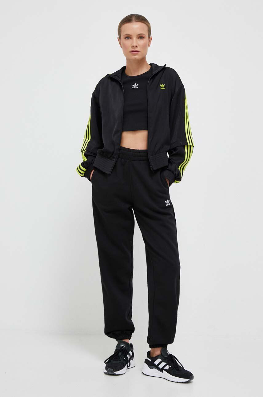 adidas Originals pantaloni de trening culoarea negru neted - Pled.ro