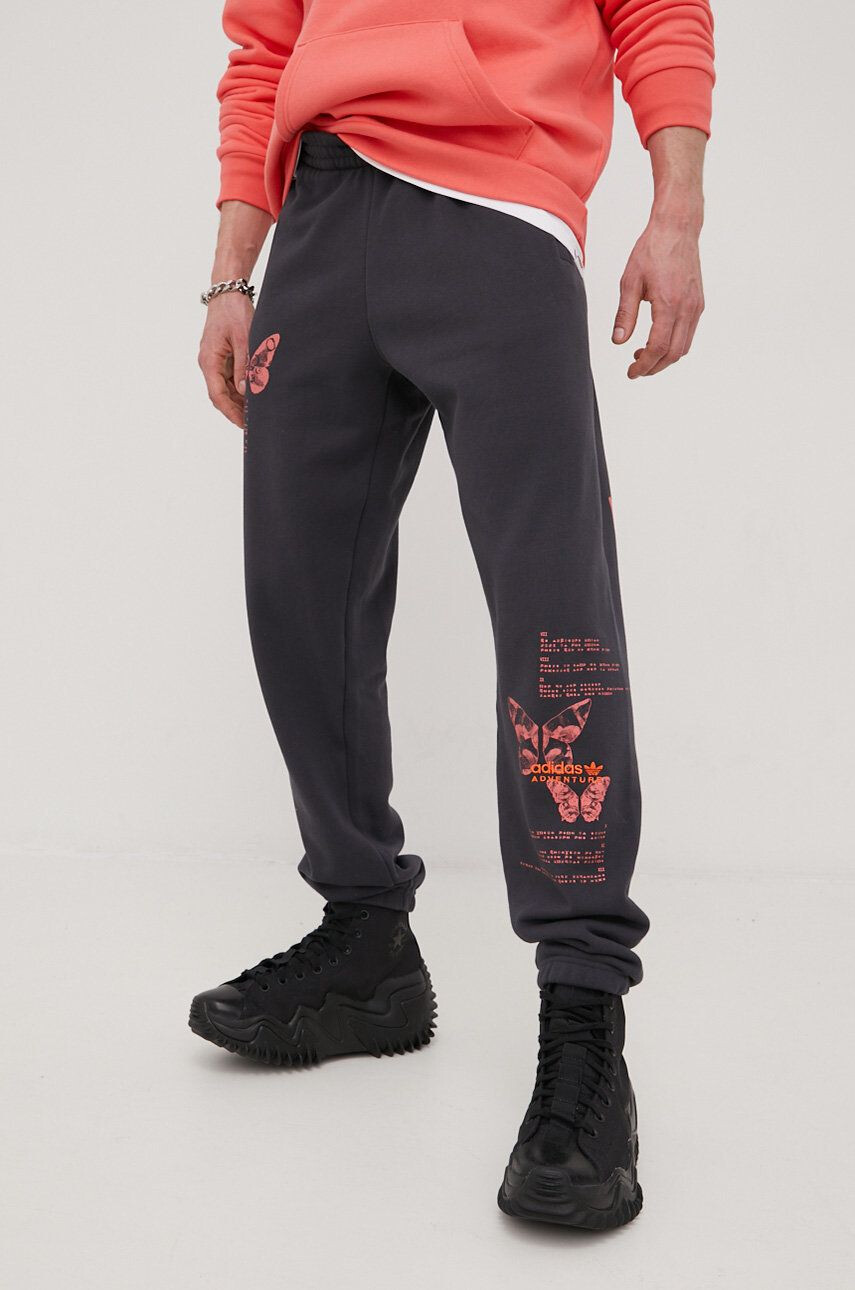 adidas Originals pantaloni de trening femei neted HM1833-ANTABLU - Pled.ro