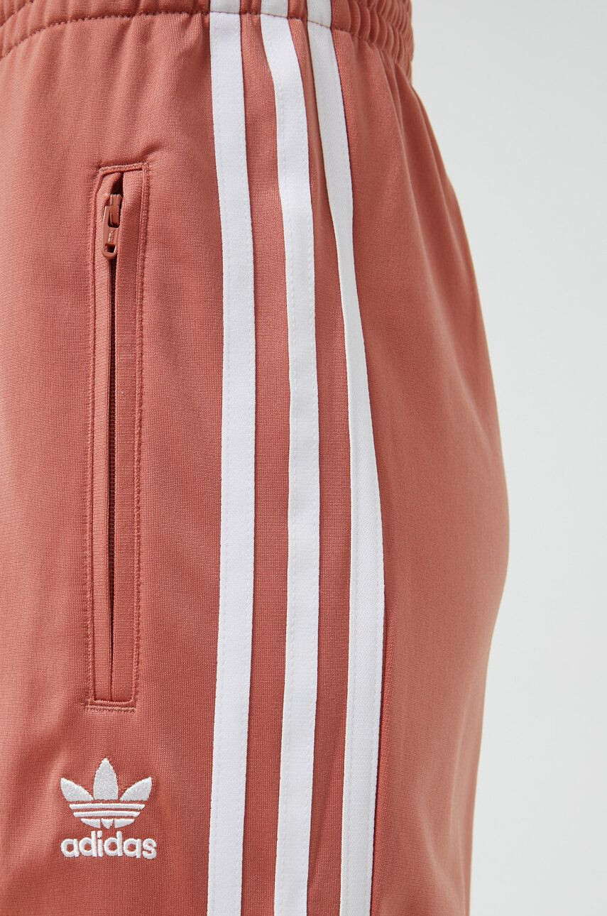 adidas Originals pantaloni de trening femei culoarea portocaliu cu imprimeu - Pled.ro