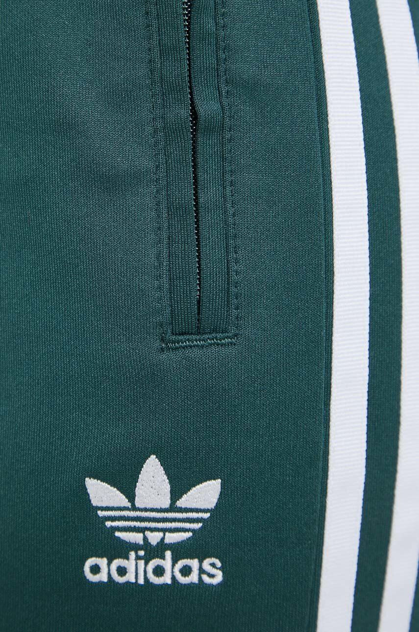 adidas Originals pantaloni de trening femei culoarea verde cu imprimeu - Pled.ro