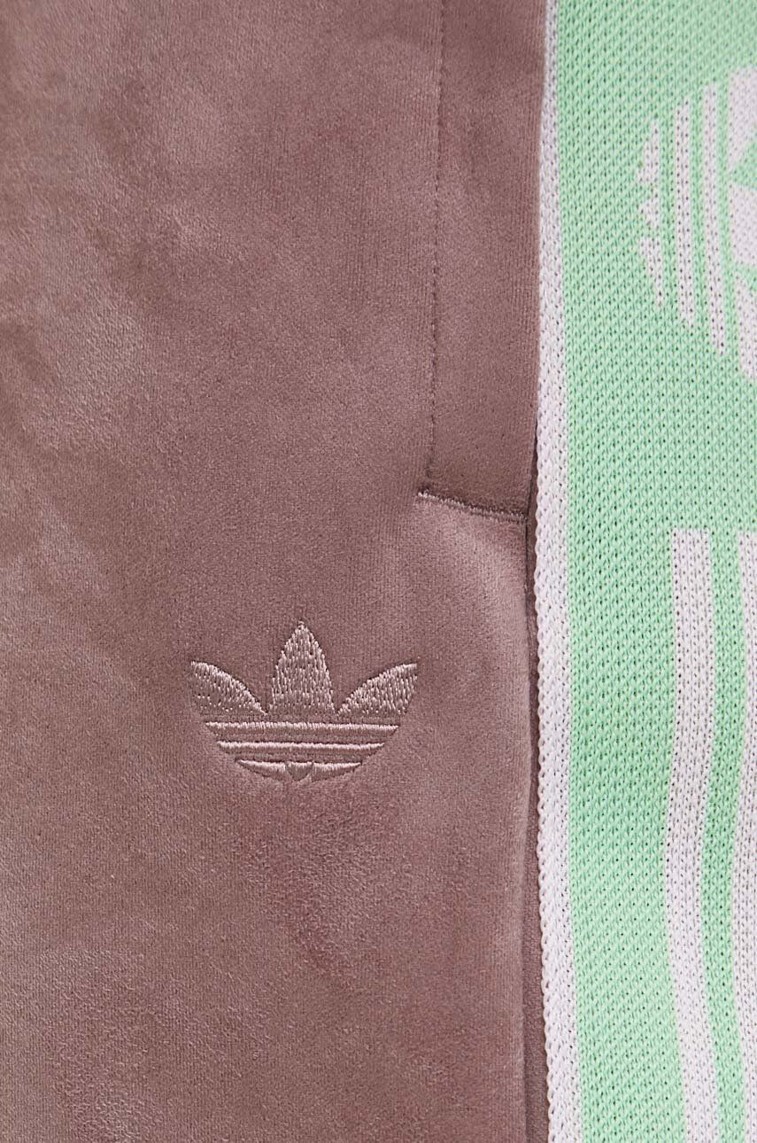 adidas Originals pantaloni de trening femei culoarea violet cu imprimeu - Pled.ro