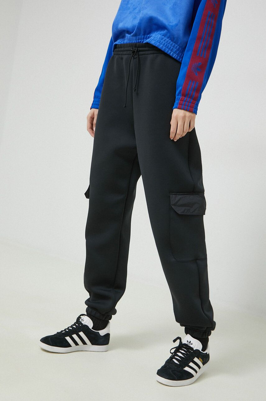 adidas Originals pantaloni de trening femei culoarea negru neted - Pled.ro