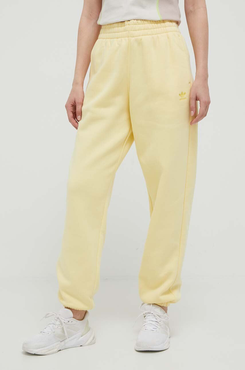 adidas Originals pantaloni de trening culoarea galben neted - Pled.ro