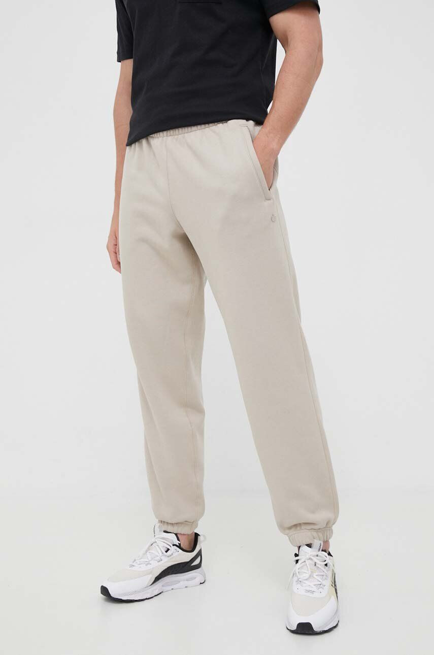 adidas Originals pantaloni de trening culoarea bej neted - Pled.ro