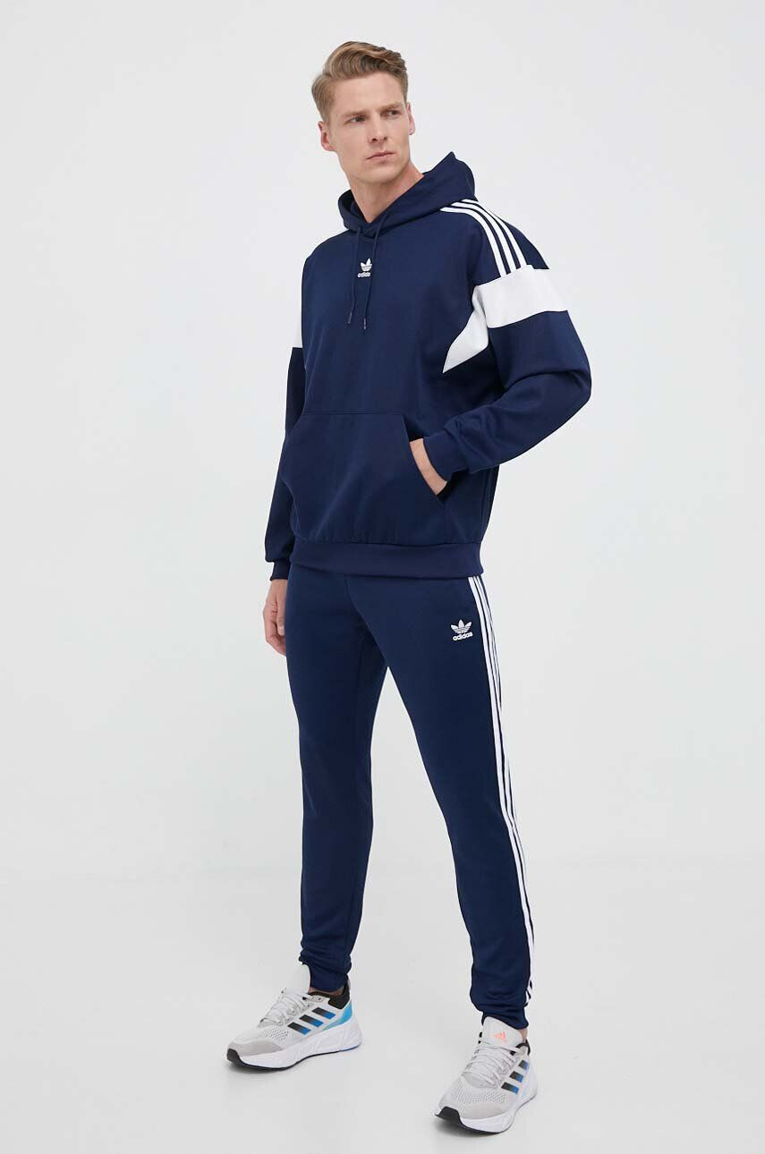 adidas Originals pantaloni de trening culoarea albastru marin neted - Pled.ro