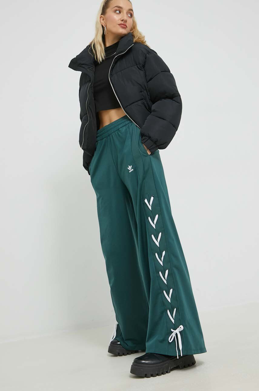 adidas Originals pantaloni de trening Always Original femei culoarea verde neted - Pled.ro