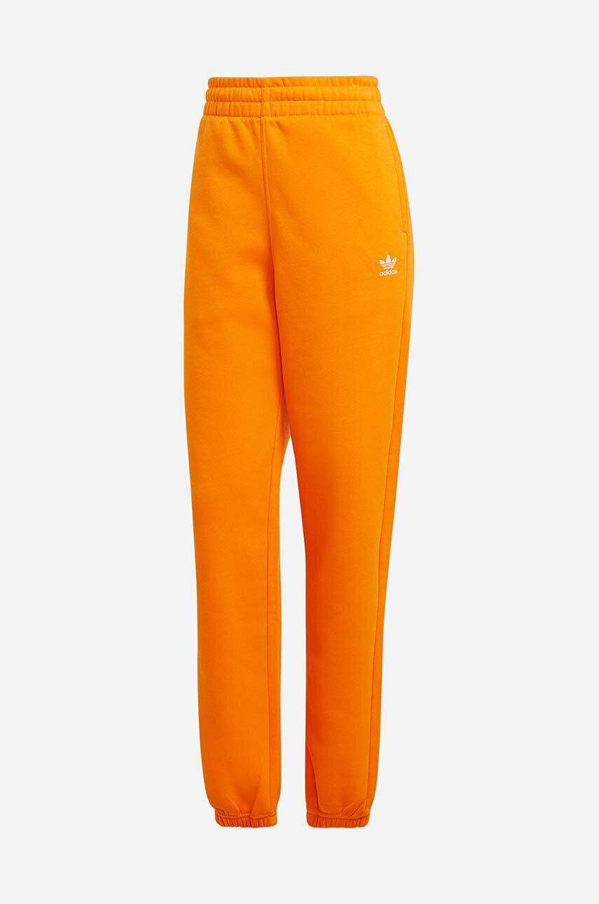 adidas Originals pantaloni de trening din bumbac culoarea portocaliu neted IK7689-POMARANCZ - Pled.ro