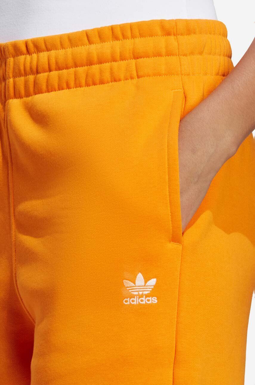 adidas Originals pantaloni de trening din bumbac culoarea portocaliu neted IK7689-POMARANCZ - Pled.ro