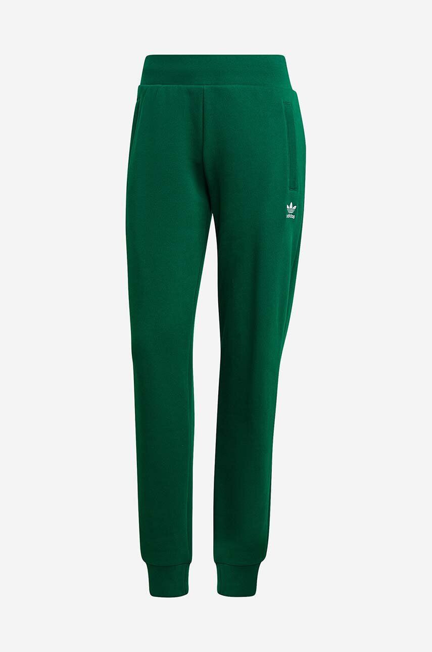 adidas Originals pantaloni de trening din bumbac culoarea verde neted IA6480-green - Pled.ro