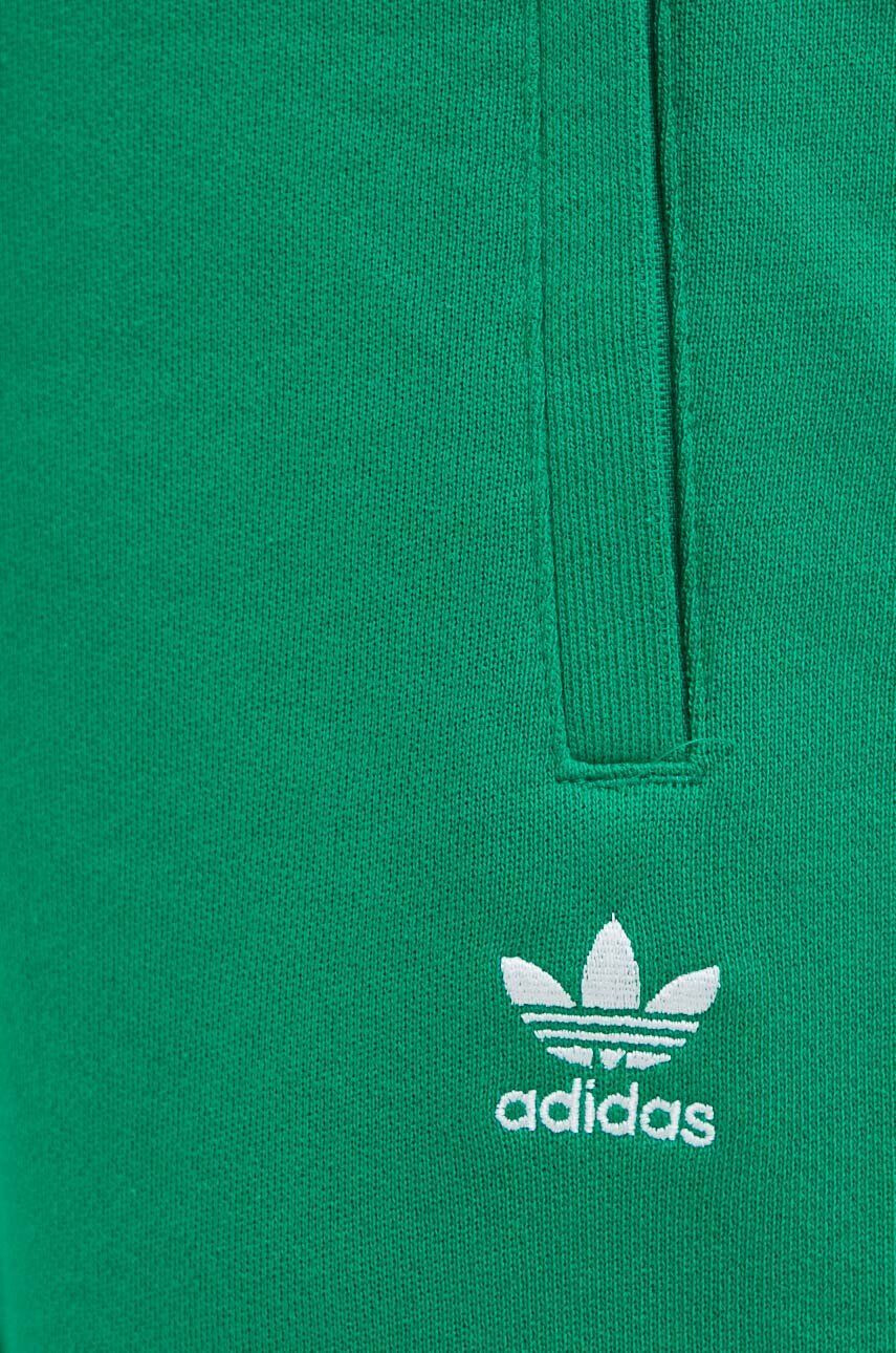 adidas Originals pantaloni de trening din bumbac culoarea verde neted - Pled.ro