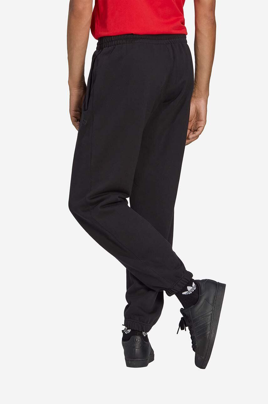 adidas Originals pantaloni de trening din bumbac culoarea negru neted HB7501-black - Pled.ro