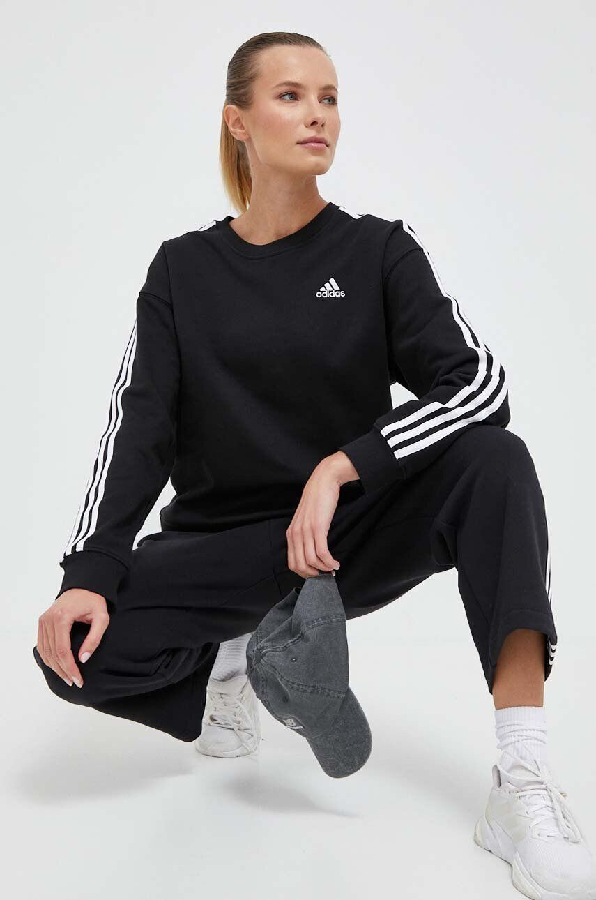 adidas Originals pantaloni de trening din bumbac Open Hem Pant culoarea negru uni IC5505 - Pled.ro