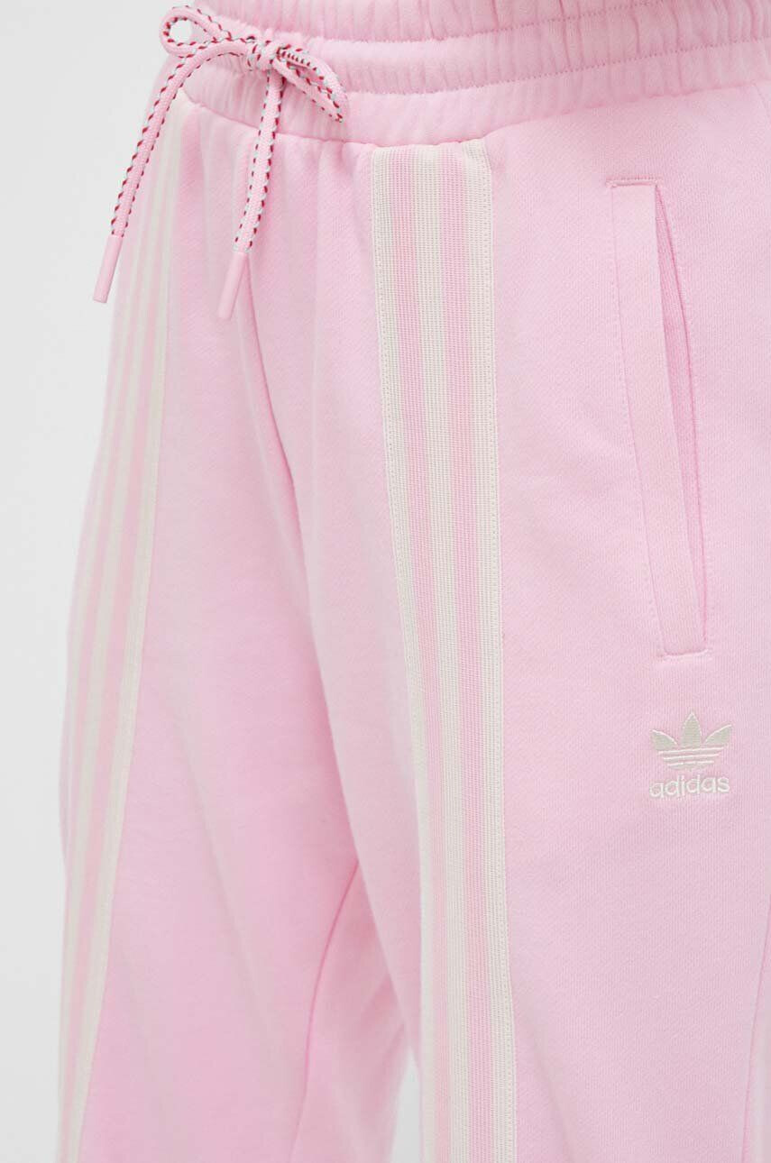 adidas Originals pantaloni de trening din bumbac culoarea roz cu imprimeu - Pled.ro